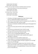 Kutatási anyagok 'Differences between British and American English', 36.                