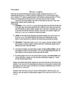 Esszék 'Plastic Surgery', 1.                