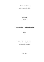 Összefoglalók, jegyzetek 'Travel Itinerary Saaremaa Island', 1.                