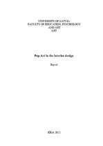 Kutatási anyagok 'Pop Art in the Interior Design', 1.                