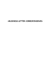 Kutatási anyagok 'Business Letter Correspondence', 1.                