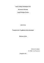 Záródolgozatok 'The Image of Vampire in 19th Century British Literature', 3.                