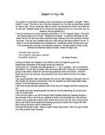 Esszék 'Japan in my Life', 1.                