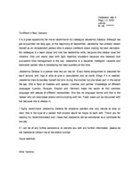 Minták 'Recommendation Letter', 1.                