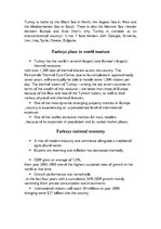 Összefoglalók, jegyzetek 'Tourism Situation in Turkey', 2.                