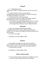 Összefoglalók, jegyzetek 'Tourism Situation in Turkey', 3.                