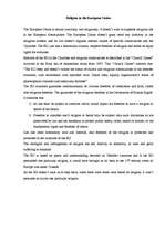 Esszék 'Religion in the European Union', 1.                