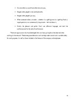 Esszék 'Business Etiquette', 14.                