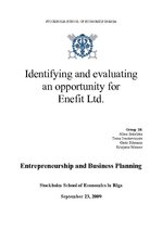 Kutatási anyagok 'Identifying and Evaluating Opportunity for Enefit Ltd.', 1.                