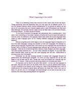 Esszék 'What's Happening to This World?', 1.                