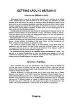 Esszék 'Getting around Britain', 1.                