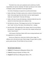 Esszék 'Leadership', 3.                