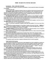 Összefoglalók, jegyzetek 'Subjunctive Mood', 1.                