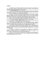 Összefoglalók, jegyzetek 'Commenting Nine Articles', 1.                