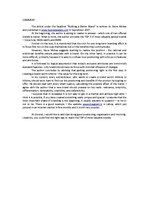 Összefoglalók, jegyzetek 'Commenting Nine Articles', 2.                