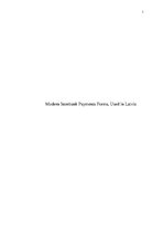 Kutatási anyagok 'Modern Interbank Payments Forms, Used in Latvia', 1.                