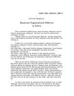 Kutatási anyagok 'Binational Organizational Behavior in Latvia', 1.                