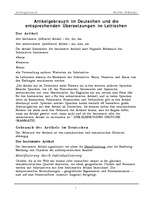 Összefoglalók, jegyzetek 'Artikelgebrauch im Deutschen und die entsprechenden', 1.                