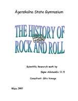 Kutatási anyagok 'History of Rock and Roll', 1.                