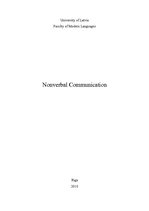 Kutatási anyagok 'Nonverbal Communication', 1.                