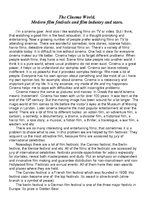 Összefoglalók, jegyzetek 'Modern Film Festivals, Film Industry and Stars', 1.                