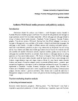 Összefoglalók, jegyzetek 'Andorra Web/Social Media Presence and Publicity Analysis', 1.                