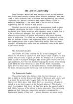 Kutatási anyagok 'The Art of Leadership', 1.                