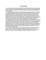 Esszék 'Crime Nowadays', 1.