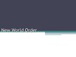 Prezentációk 'New World Order', 1.                