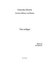 Esszék 'View on Egypt', 1.                