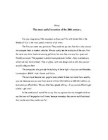 Esszék 'The Most Useful Invention of the 20th Century', 1.                