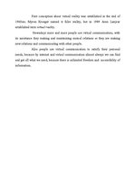 Esszék 'Virtual Communication as One of Communication Forms', 3.                