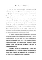 Esszék 'Parents Versus Children', 1.                