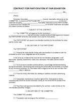 Minták 'Contract for Participation at Fair-exhibition', 1.                