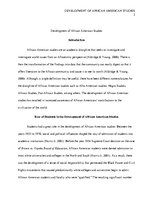 Esszék 'Development of African American Studies', 2.                