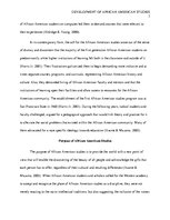 Esszék 'Development of African American Studies', 3.                