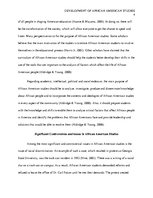 Esszék 'Development of African American Studies', 4.                