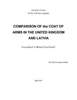 Kutatási anyagok 'Comparison of the Coat of Arms in the United Kingdom and Latvia', 1.                