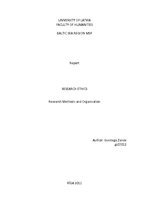 Kutatási anyagok 'Research Ethics', 1.                