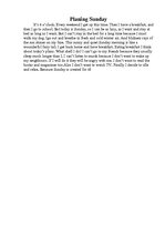 Esszék 'Planning Sunday', 1.                