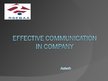 Prezentációk 'Effective Communication in Company', 1.                