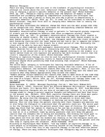 Esszék 'Behavioral Therapy', 1.                