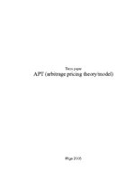 Kutatási anyagok 'APT - Arbitrage Pricing Theory / Model', 1.                