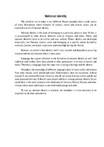 Esszék 'National Identity', 1.                