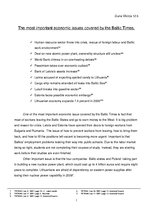 Összefoglalók, jegyzetek 'The Most Important Economic Issues Covered by the Baltic Times', 1.                