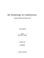 Kutatási anyagok 'Terminologie des Landtourismus', 1.                