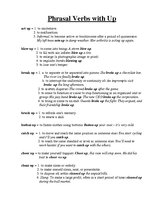Összefoglalók, jegyzetek 'Phrasal Verbs with "Up"', 1.                