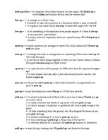 Összefoglalók, jegyzetek 'Phrasal Verbs with "Up"', 3.                