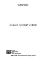 Kutatási anyagok 'Giordano Case Study Analysis', 1.                