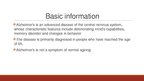 Prezentációk 'Alzheimer Disease', 2.                